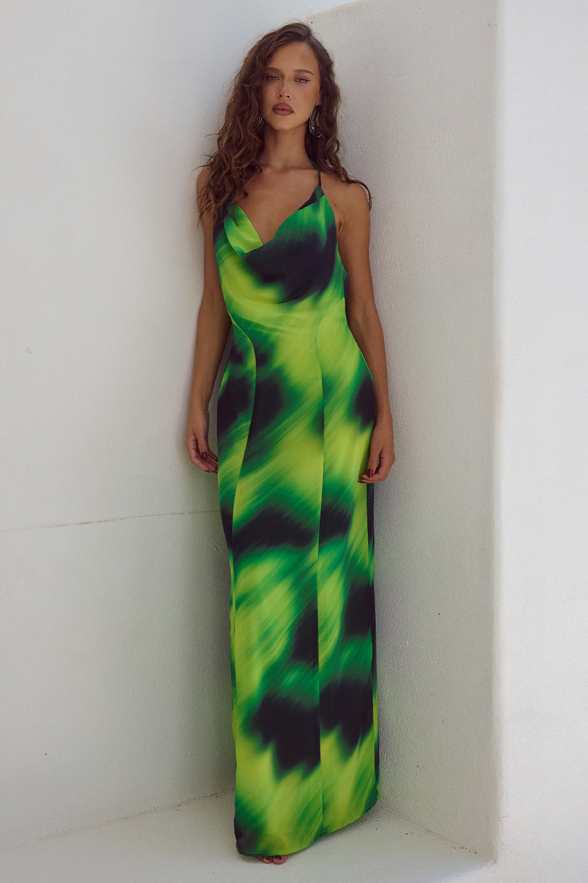 ANISSA MAXI DRESS LOTUS PRINT