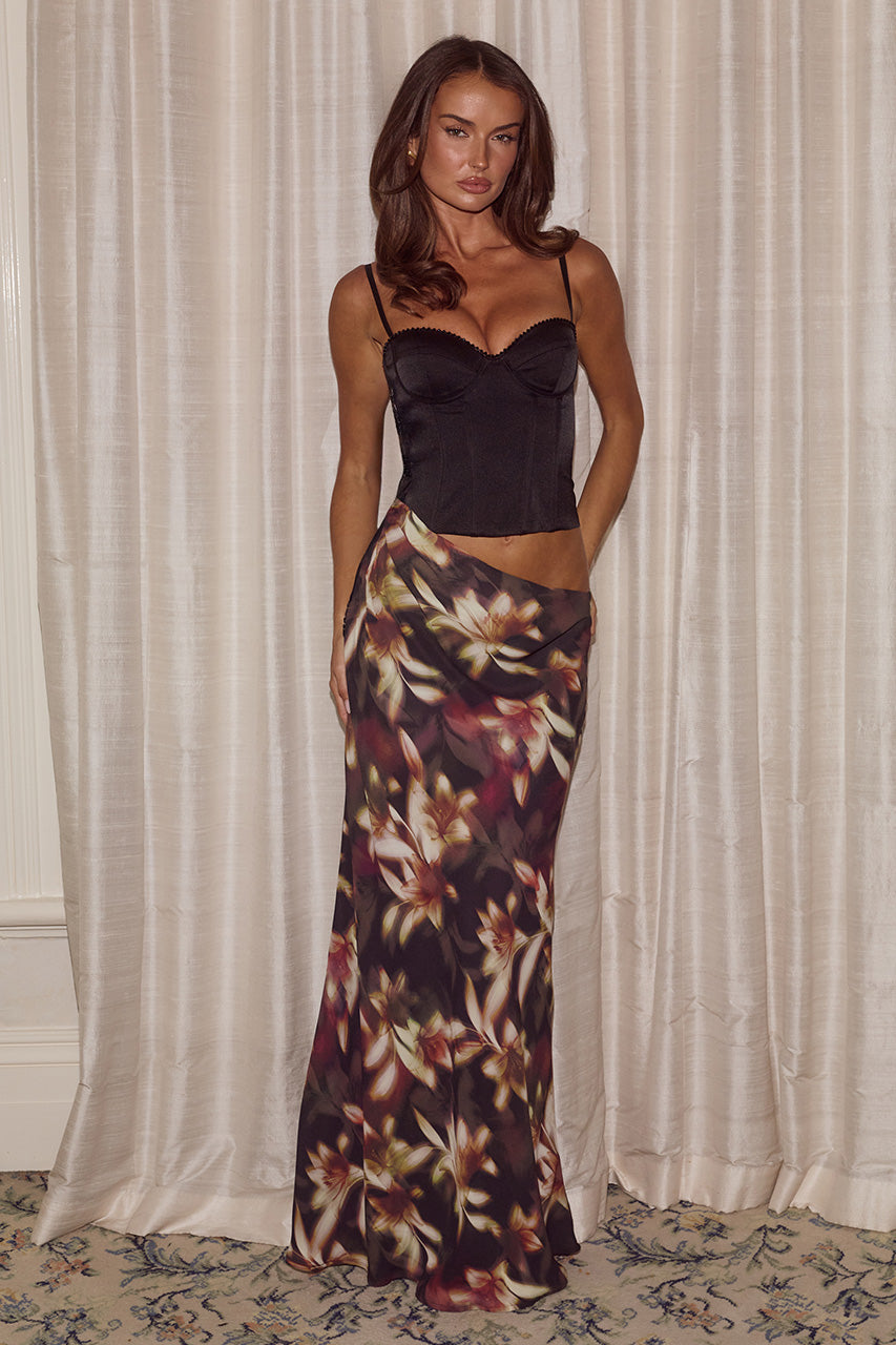 JACINTA BUSTIER CUT OUT MAXI DRESS