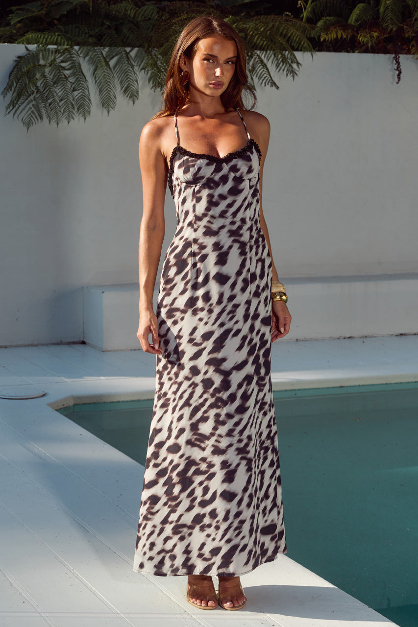 MONET CROSS BACK MAXI DRESS - GIANA WHITE | Runaway The Label