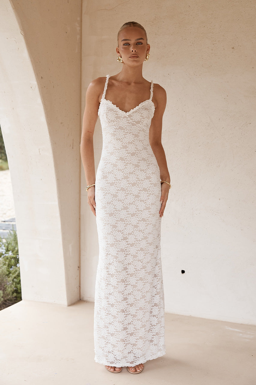 runaway the label white dress (Runaway Label) Alethea Open Back Midi to for sun DENVER MAXI DRESS - WHITE