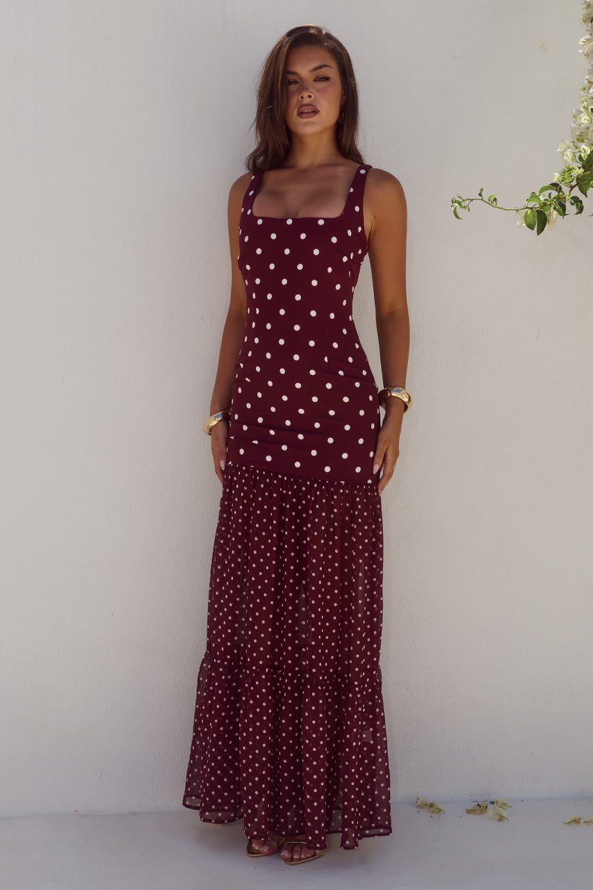 TILLIE SHEER BOTTOM MAXI DRESS