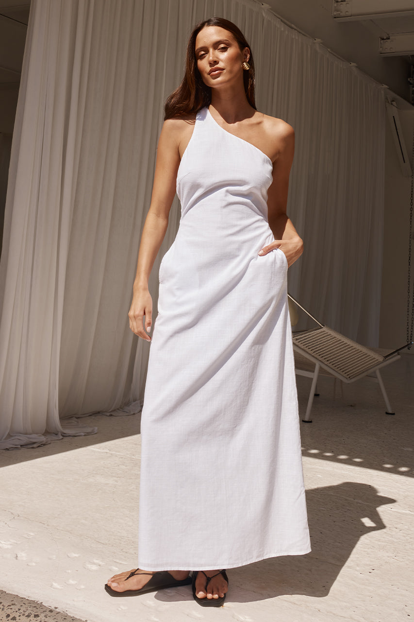 HARRI MIDI DRESS - WHITE - 20240306_RUNAWAYEcom_Casey_PrimHaus1184