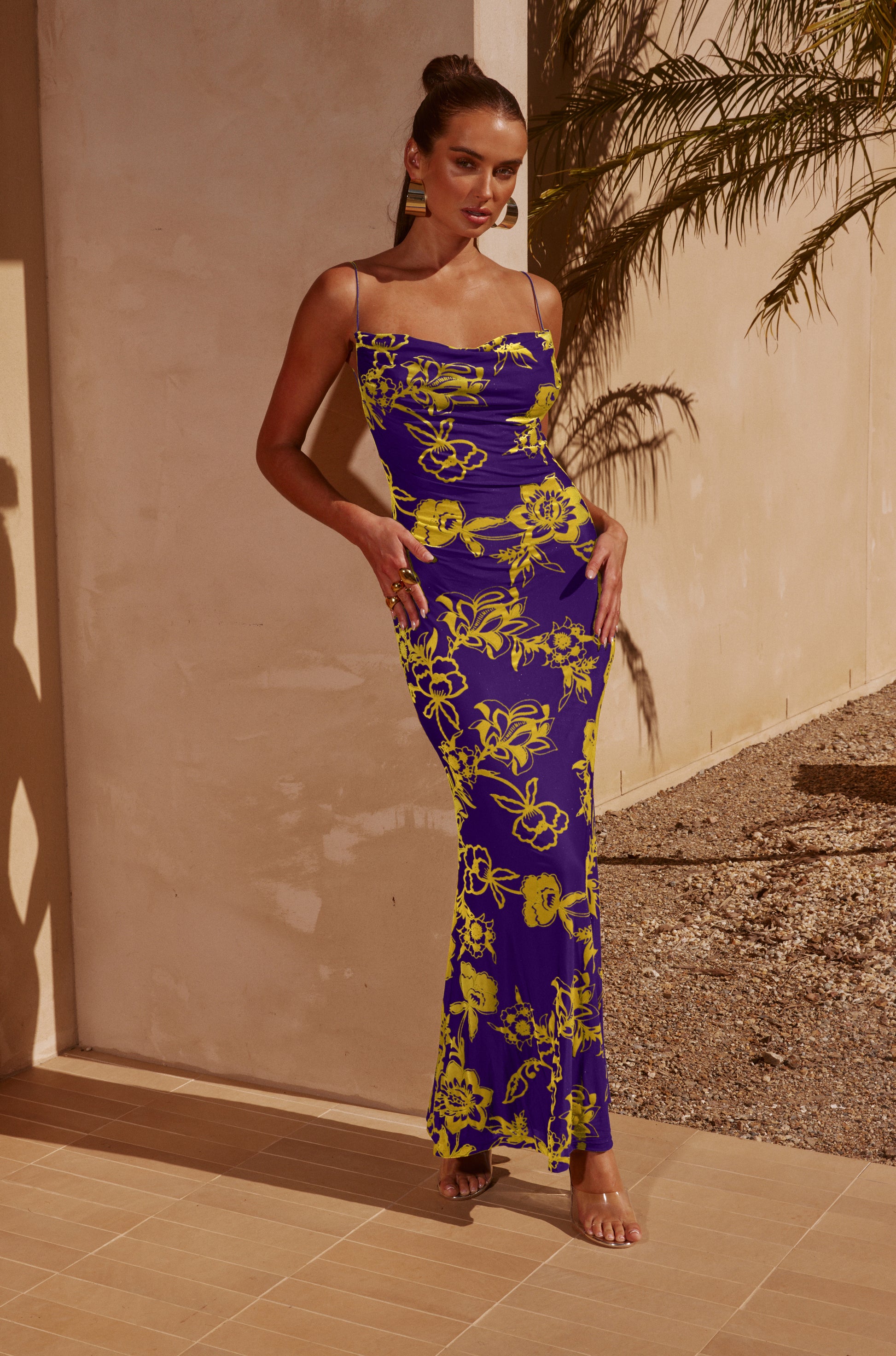 PRETORIA MAXI DRESS - VIOLET - 230620_Runway_The_Label_Glam0567