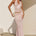 ADELUNA SHEER BOTTOM MAXI SKIRT - LIGHT PINK