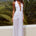 ADRIANNA PLUNGE RUCHED MAXI DRESS - WHITE
