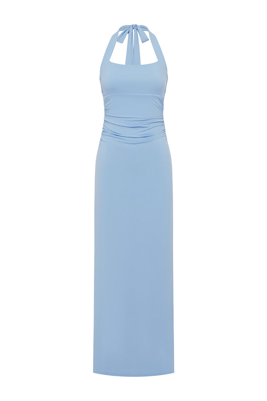 ALONSO HALTER MAXI DRESS - BLUEBELL