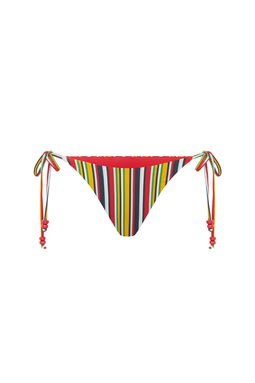 AMOREE SIDE TIE BIKINI BOTTOM - XYLA STRIPE