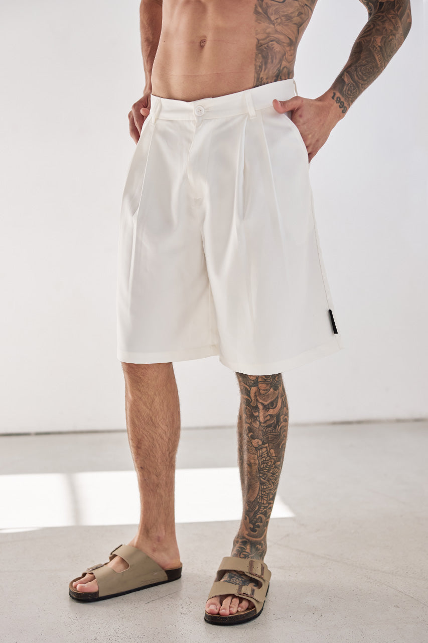 ANTE TAILORED SHORTS - CREAM