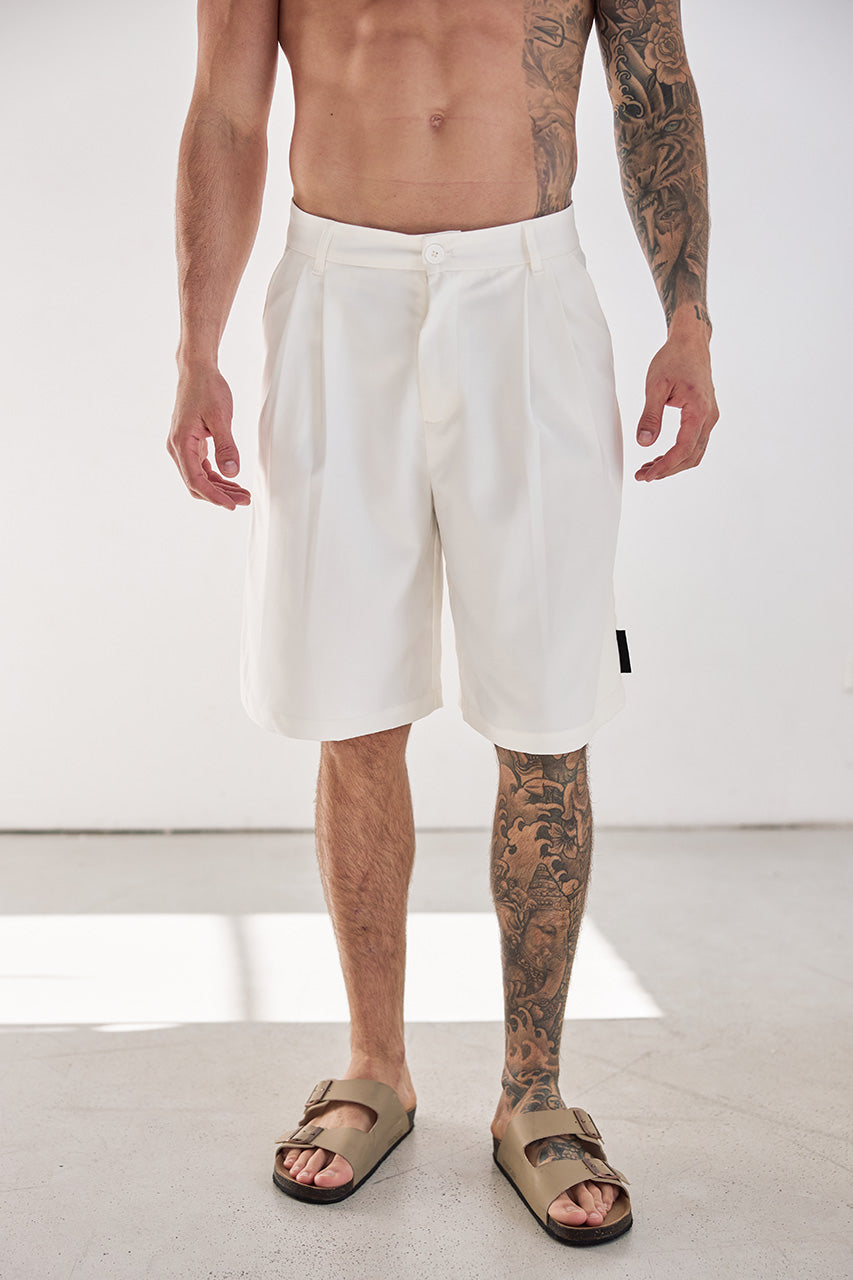 ANTE TAILORED SHORTS - CREAM
