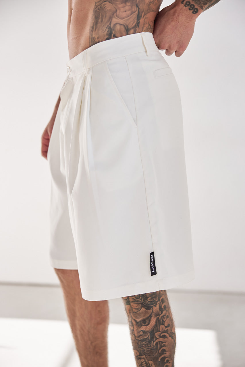 ANTE TAILORED SHORTS - CREAM