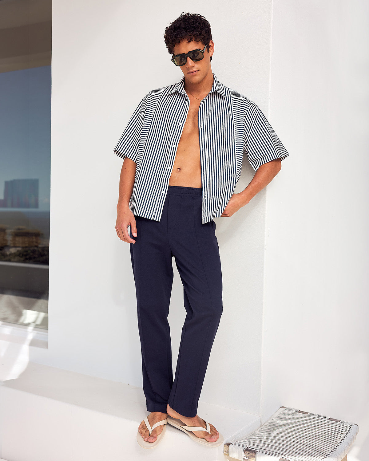 CIAN STRAIGHT LEG PANT - NAVY