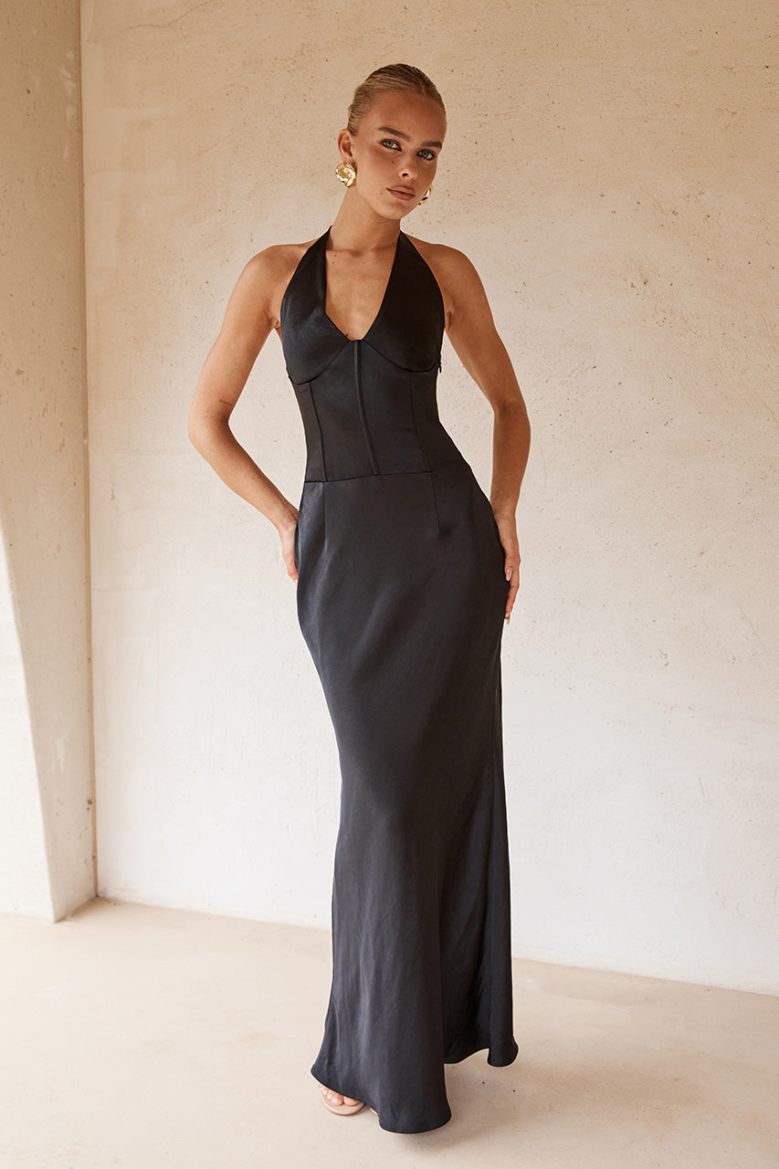ASADA MAXI DRESS - BLACK | Runaway The Label US