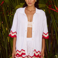 BILLIE TOP - WHITE/RED