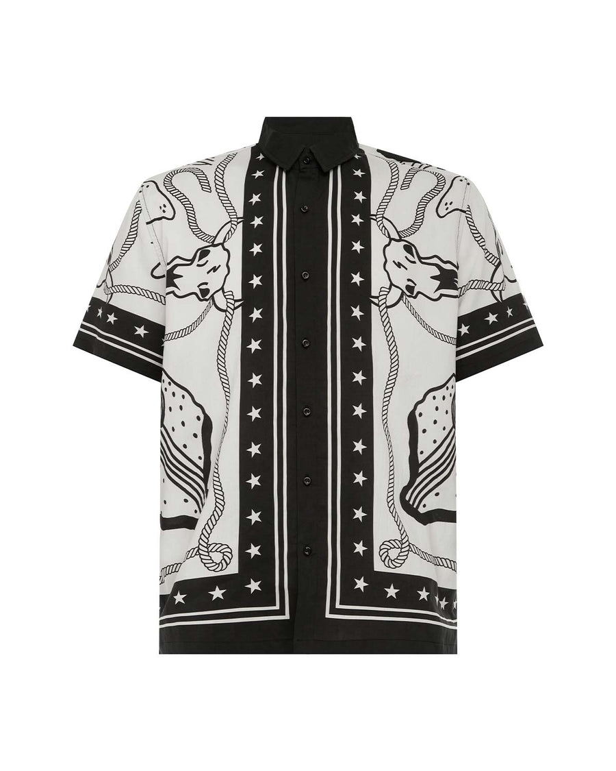 BUCK SHORT SLEEVE SHIRT - BUCK BLACK/WHITE