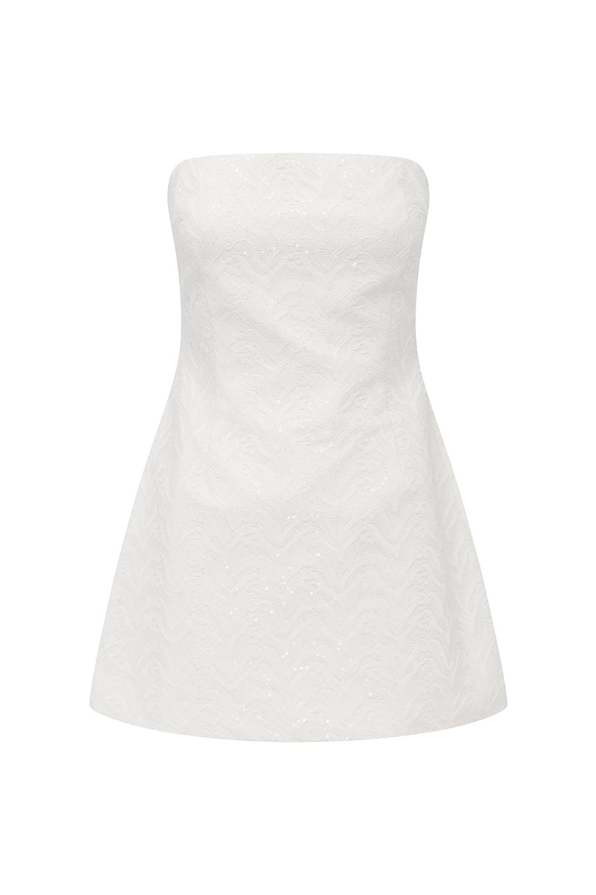 CARLETI MINI DRESS - IVORY - CARLETIMINIDRESS