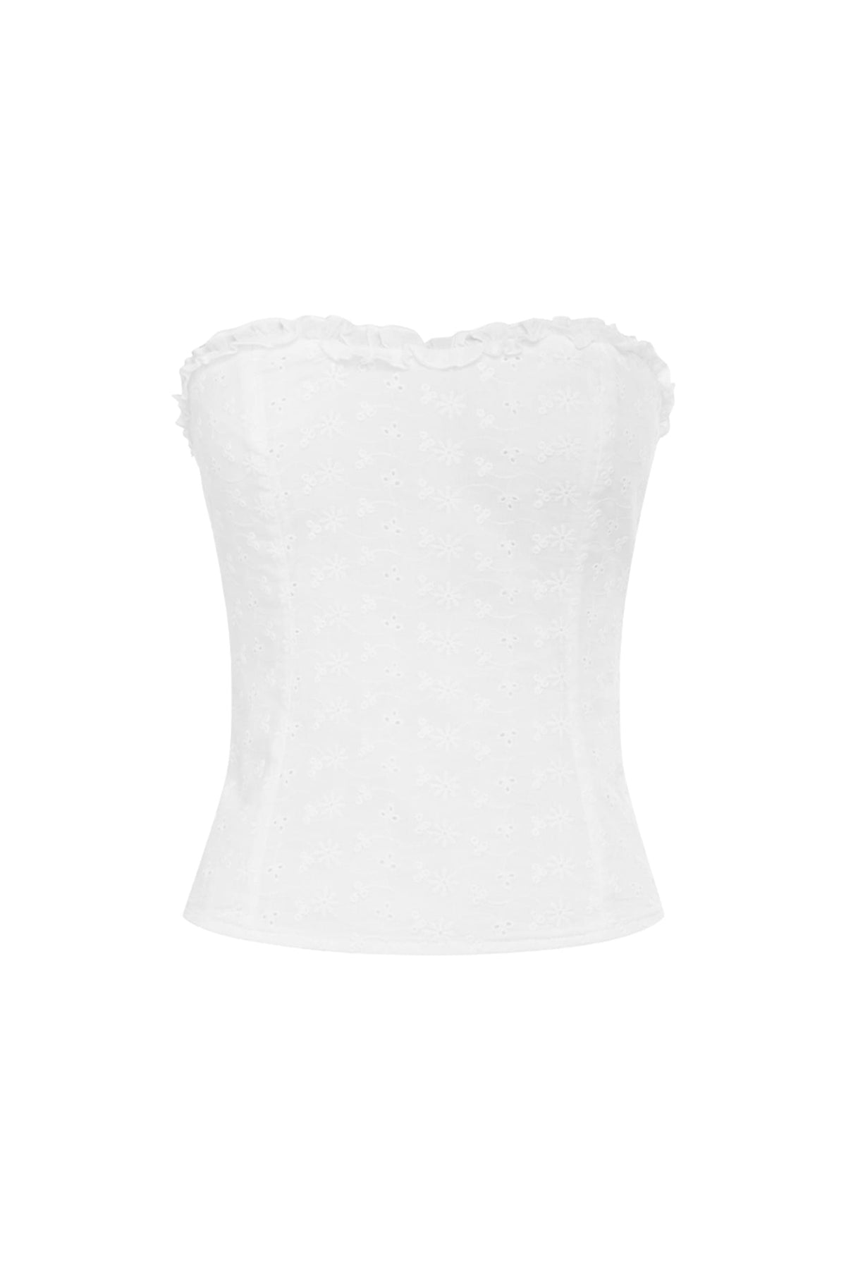 CARRIE STRAPLESS BUSTIER - WHITE
