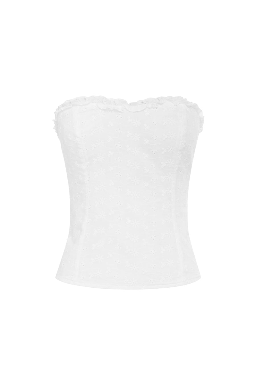 CARRIE STRAPLESS BUSTIER - WHITE