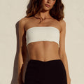 ADORA SHIRRED HOT SHORT - BLACK
