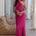 CHARA LOW CROSS BACK MAXI DRESS - MAGENTA