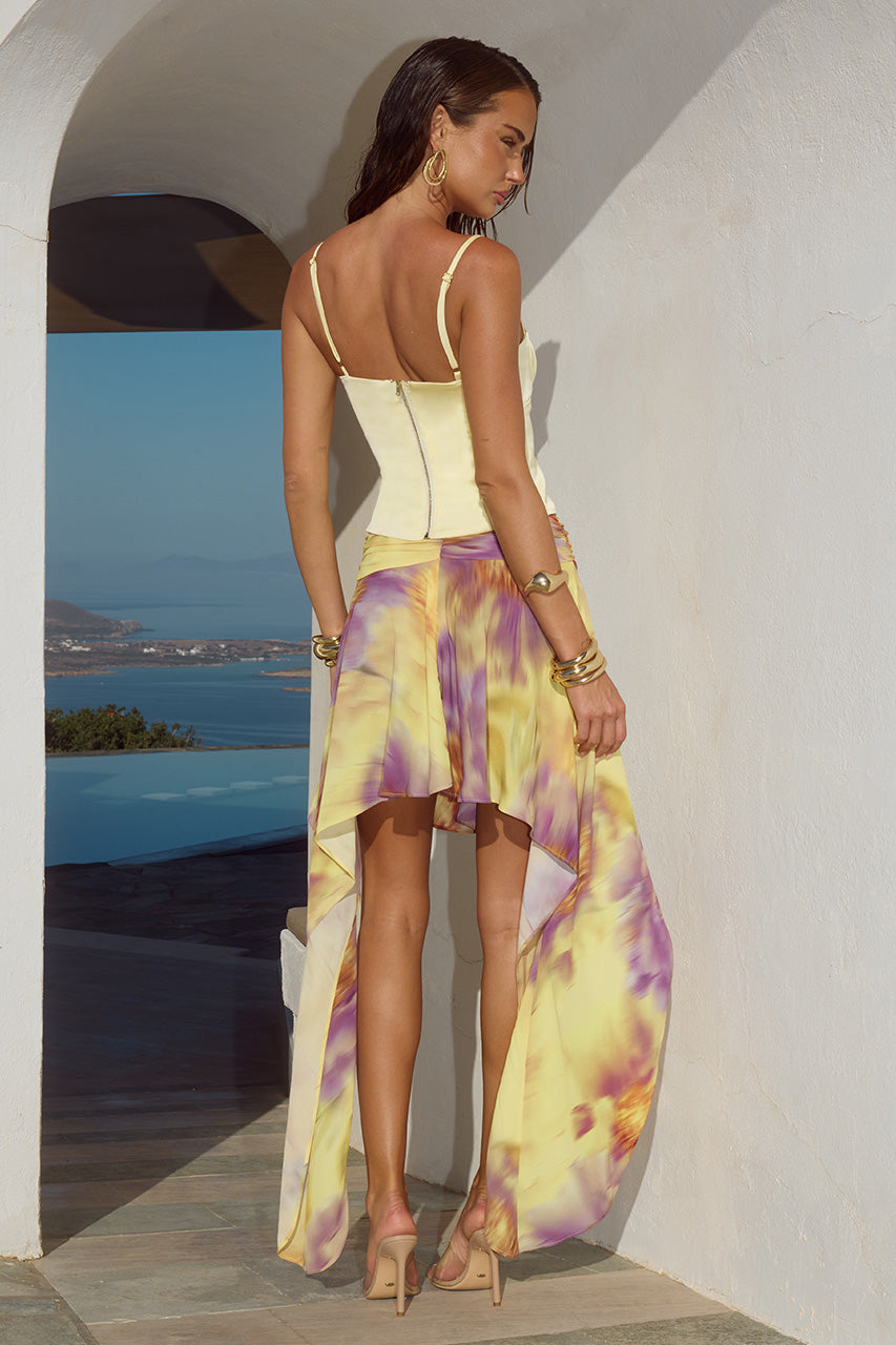 CHERISH TULIP CUP BUSTIER - LEMON | Runaway The Label US