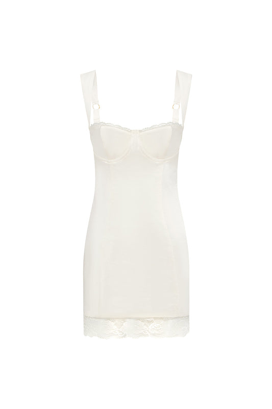 CLAUDELLE MINI DRESS - IVORY - CLAUDELLEMINIDRESS