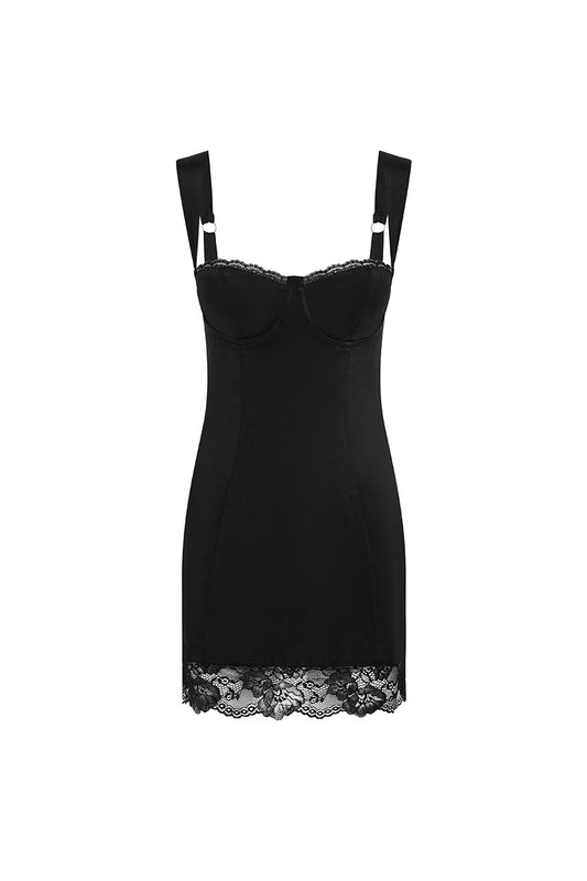 CLAUDELLE MINI DRESS - BLACK - CLAUDELLEMINIDRESSBLACK