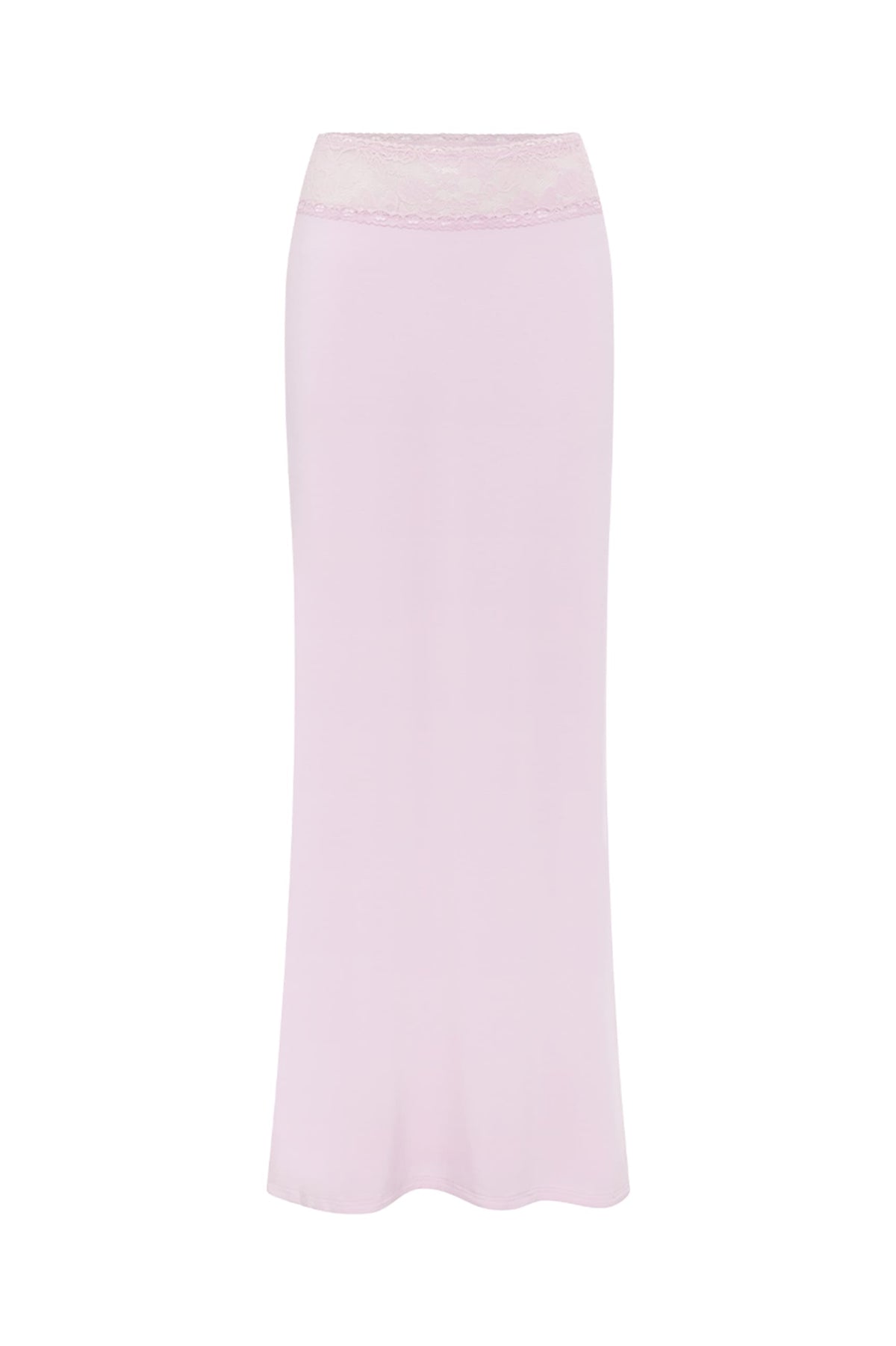 CLAUDIA LACE WAISTBAND MAXI SKIRT - PINK