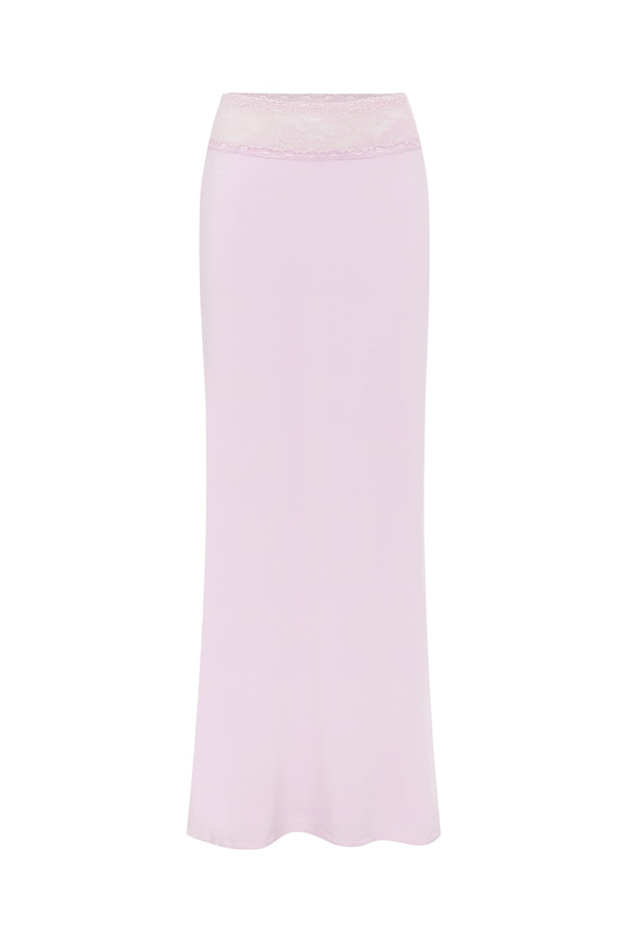CLAUDIA LACE WAISTBAND MAXI SKIRT - PINK
