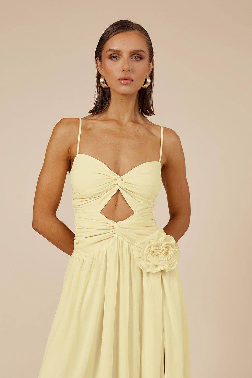 DANIKA MAXI DRESS - LEMON | Runaway The Label Australia