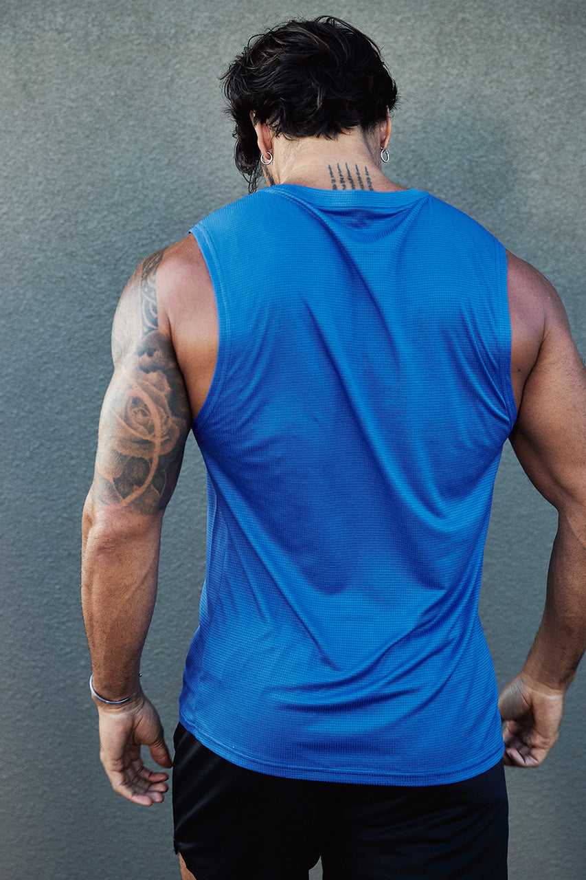 DASH FITTED TANK TOP - ROYAL BLUE