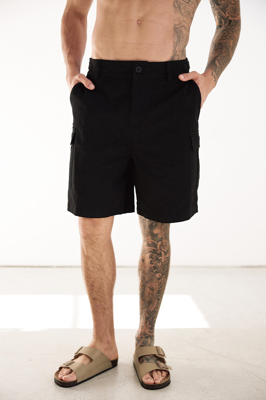 DAX CARGO SHORTS - BLACK