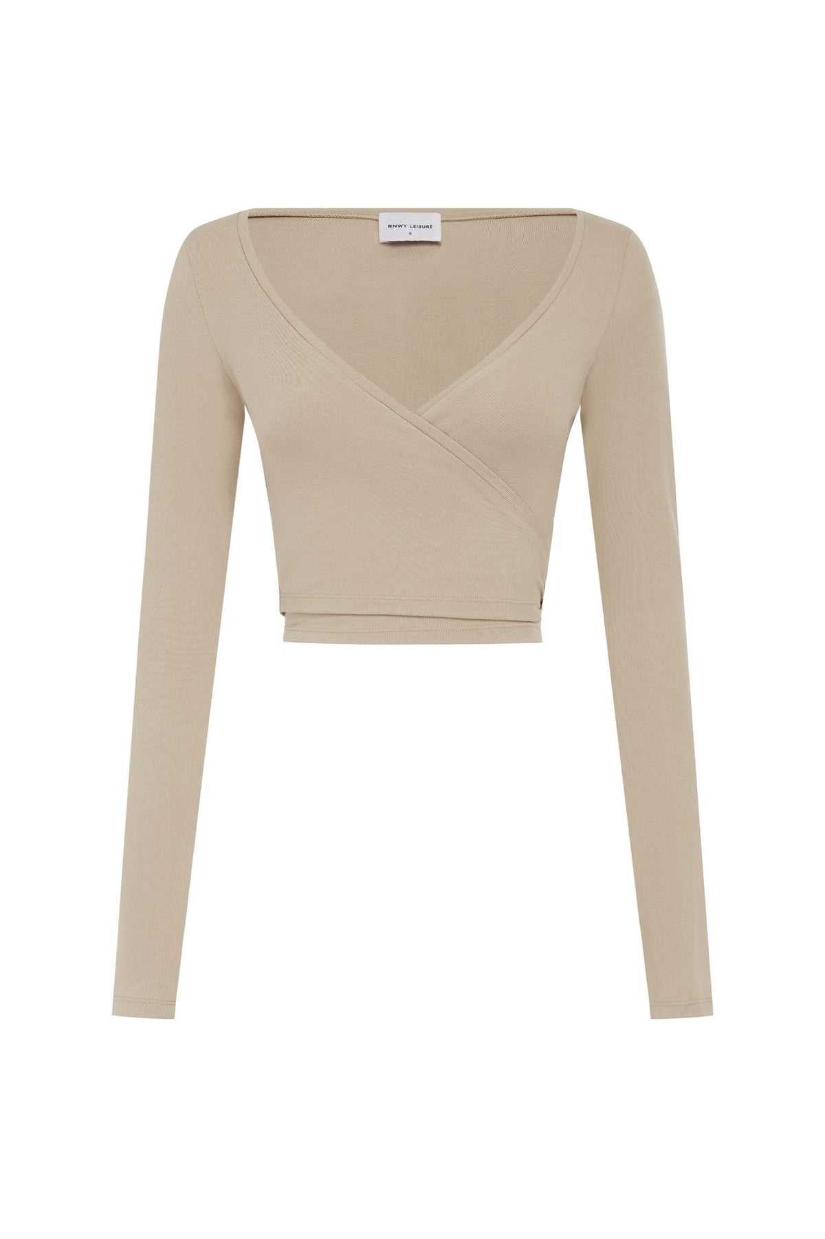 DEE WRAP BALLET TOP - TAUPE