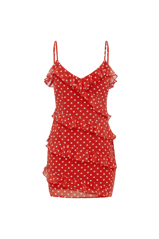 DEJALINA MINI DRESS - RED DOT - DEJALINAMINIDRESS_5