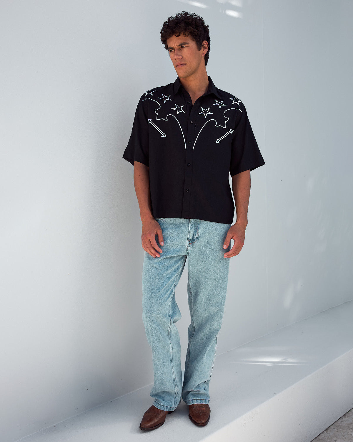 DUTTON SHORT SLEEVE SHIRT - BLACK