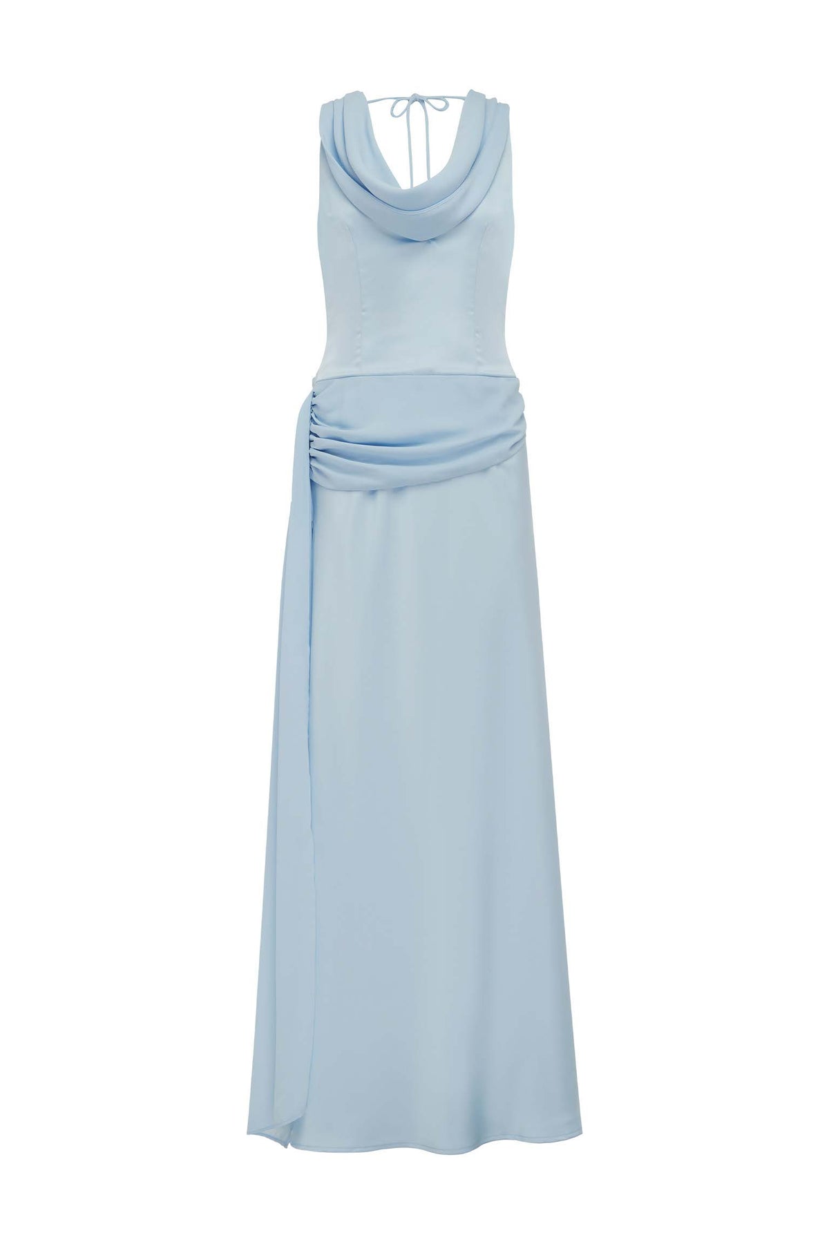 ELISANDRA COWL MAXI DRESS - SKY BLUE