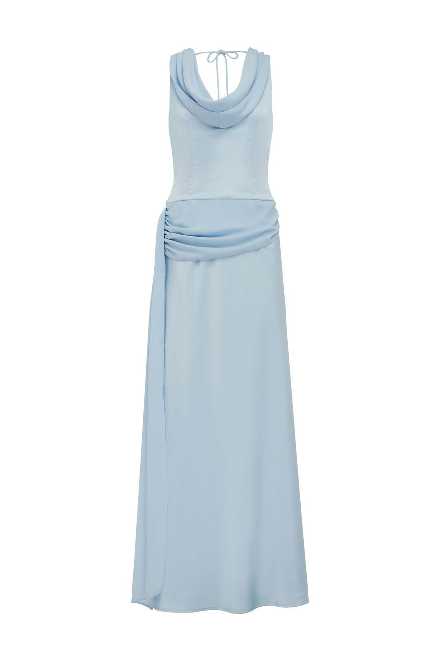 ELISANDRA COWL MAXI DRESS - SKY BLUE