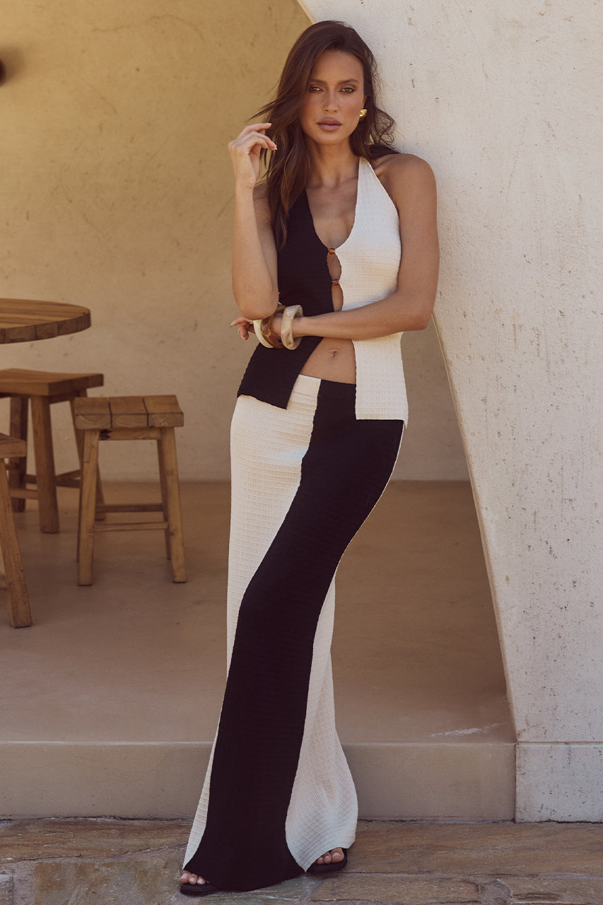 ELITA MAXI SKIRT - BLACK/LATTE - ELITA-TOP-X-ELITA-MAXI-SKIRT---BLACK-LATTE-_2