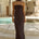 ELSA STRAPLESS SCARF MAXI DRESS - BLACK
