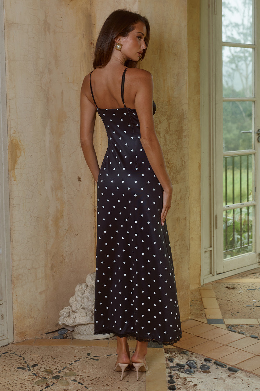 EMILY LACE TRIM CAMISOLE MIDI DRESS