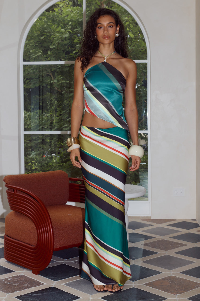 XYLA FRONT TIE MAXI SKIRT - SAHARA BLACK | Runaway The Label US
