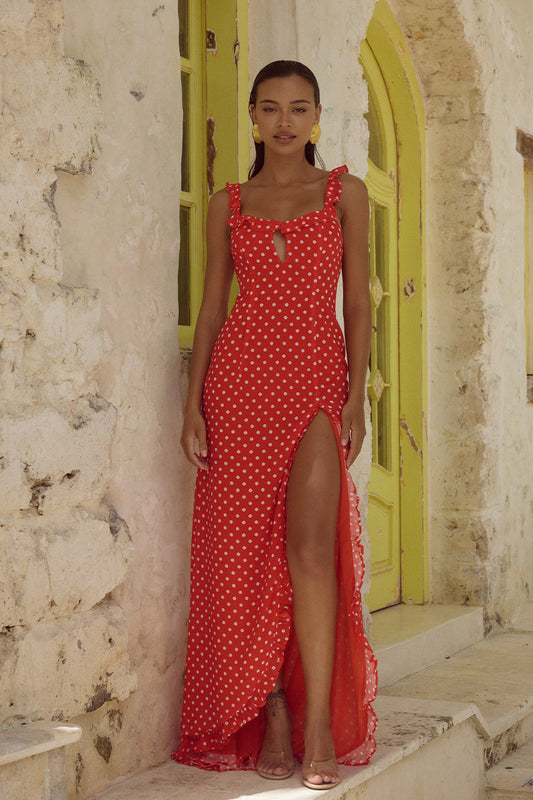 EVEY MAXI DRESS - RED XXL - EVEYMAXIDRESS-RED