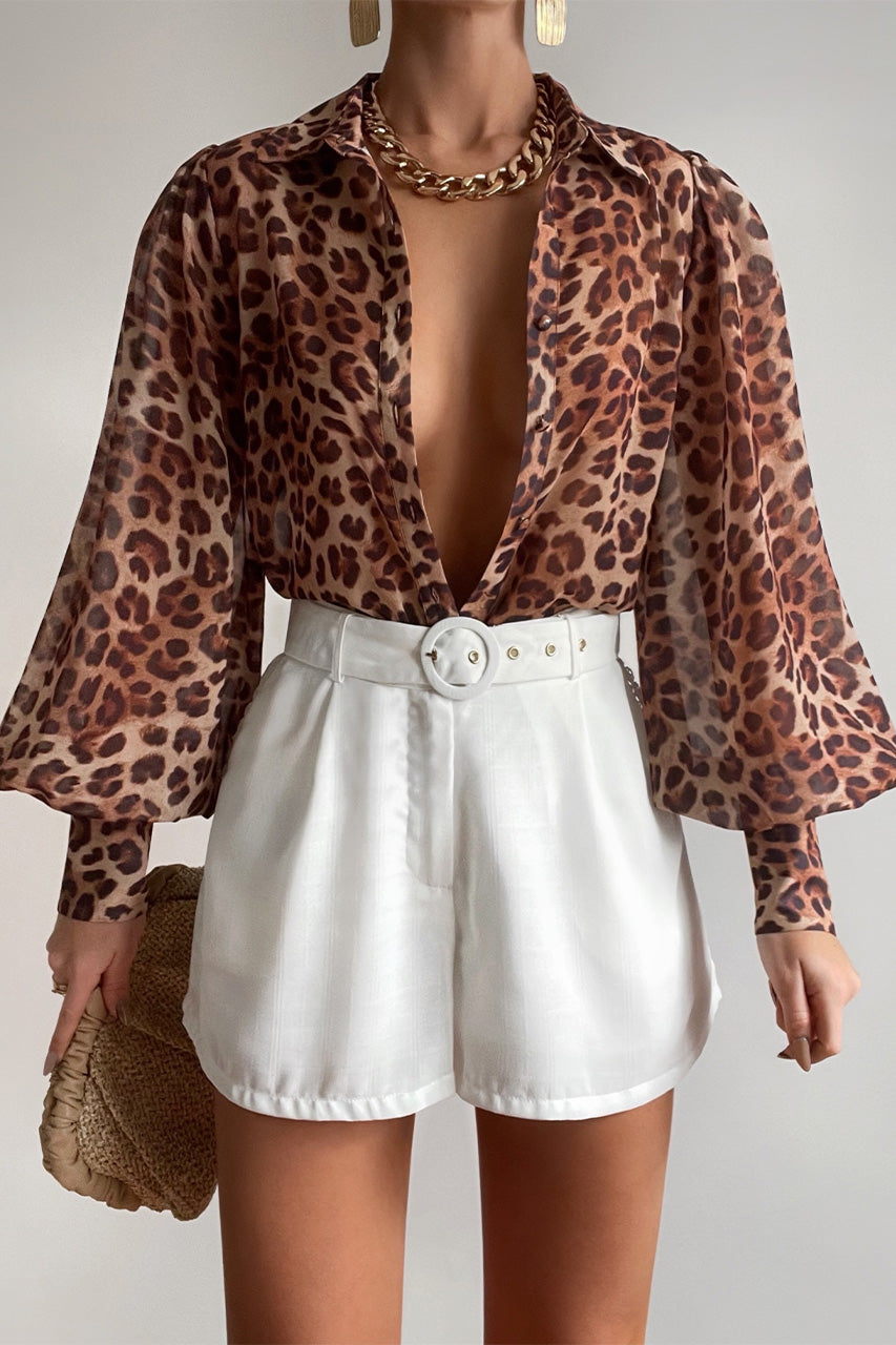 FLEETWOOD BLOUSE - LEOPARD PRINT – runawaythelabel.com