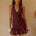 FLEUR SHIRRED HALTER MINI DRESSS - CHOCOLATE