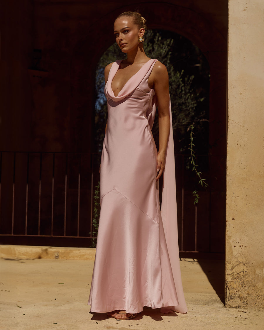 GABRIELLA  COWL MAXI DRESS - PINK