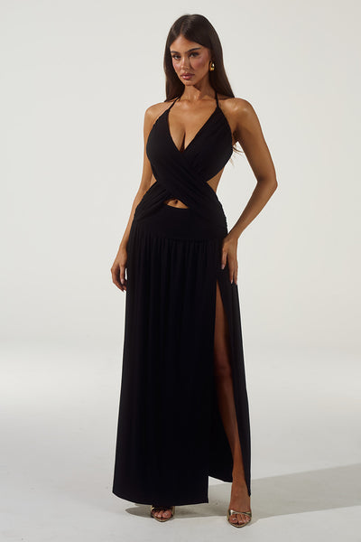 GENIACROSSFRONTMAXIDRESS-BLACK
