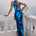 HALSTON HALTER MAXI DRESS - AGAVE BLUE