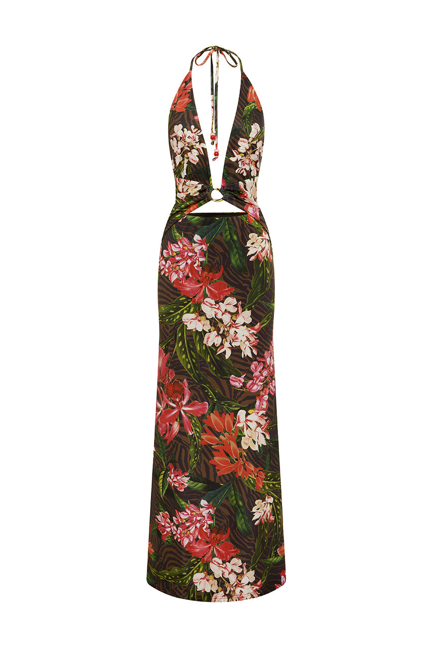 HALSTON HALTER MAXI DRESS - CATARINA BLACK