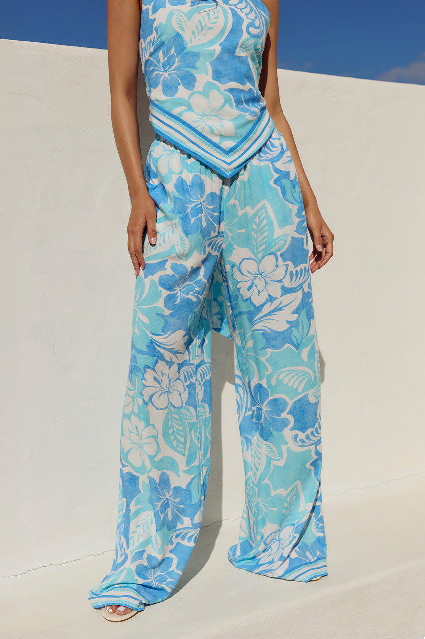 JADE STRAIGHT LEG PANT - LELO BLUE