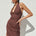 JIANNA MINI DRESS - CHOCOLATE