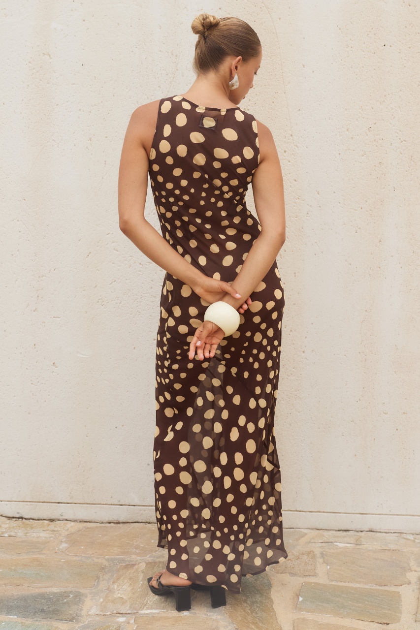 KAI HIGH NECK MAXI DRESS - SALMA SPOTS